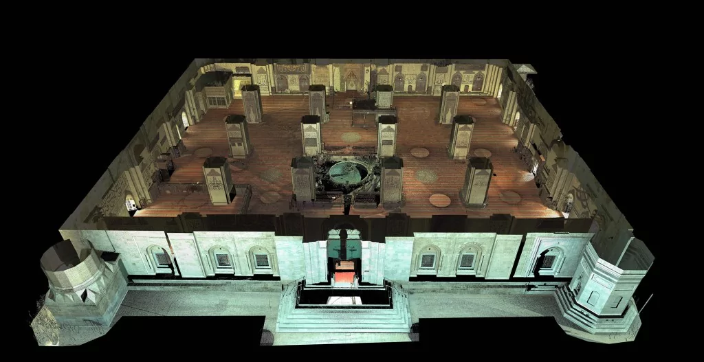 Bursa'daki tarihi eserler lazer tarama cihazlarıyla modelleniyor