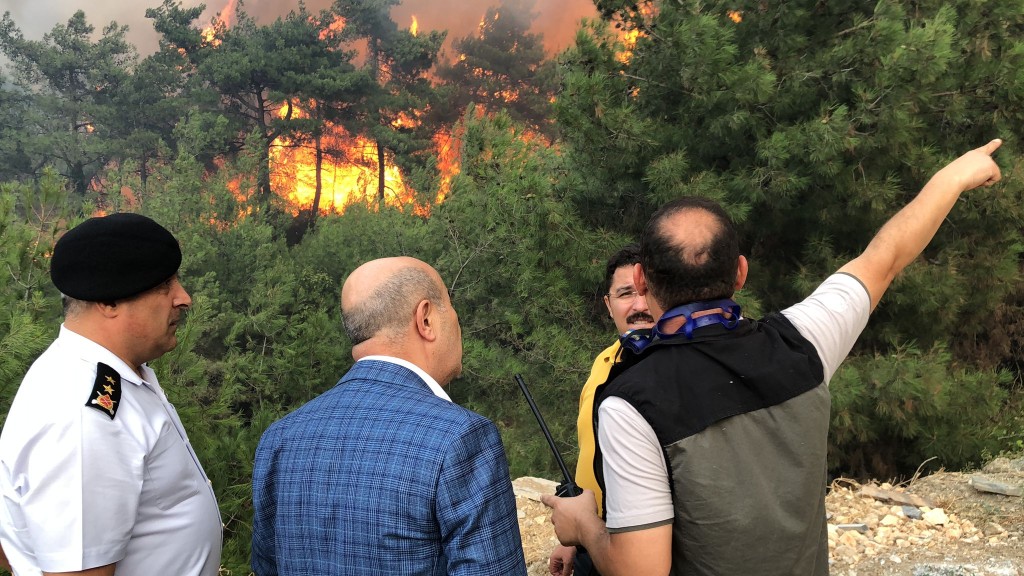 Bursa'da orman yangınından kahreden görüntüler...
