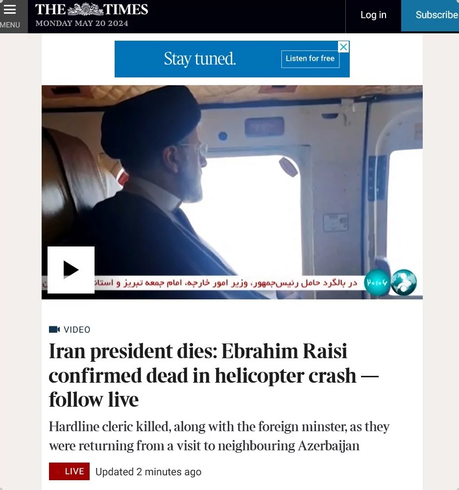 Dünya basını, İran Cumhurbaşkanı Reisi'nin ölümünü nasıl ele aldı?