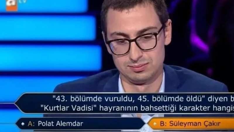 Oktay Kaynarca'nın sunduğu Kim Milyoner Olmak İster'e "Süleyman Çakır" sorusu
