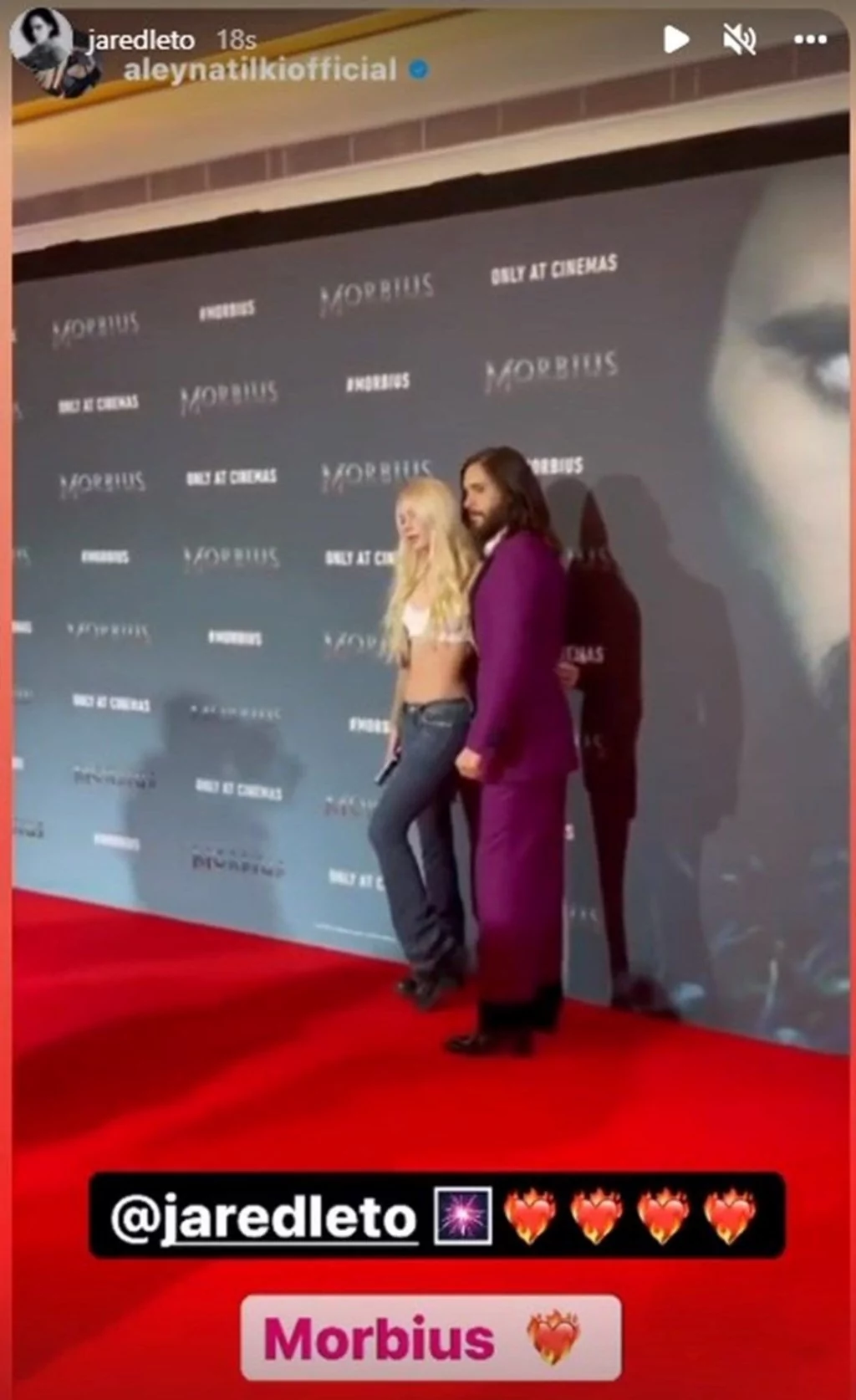 Aleyna Tilki ve Jared Leto yan yana