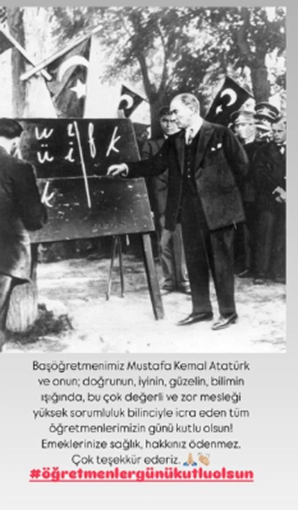 Ünlülerden Öğretmenler Günü paylaşımları