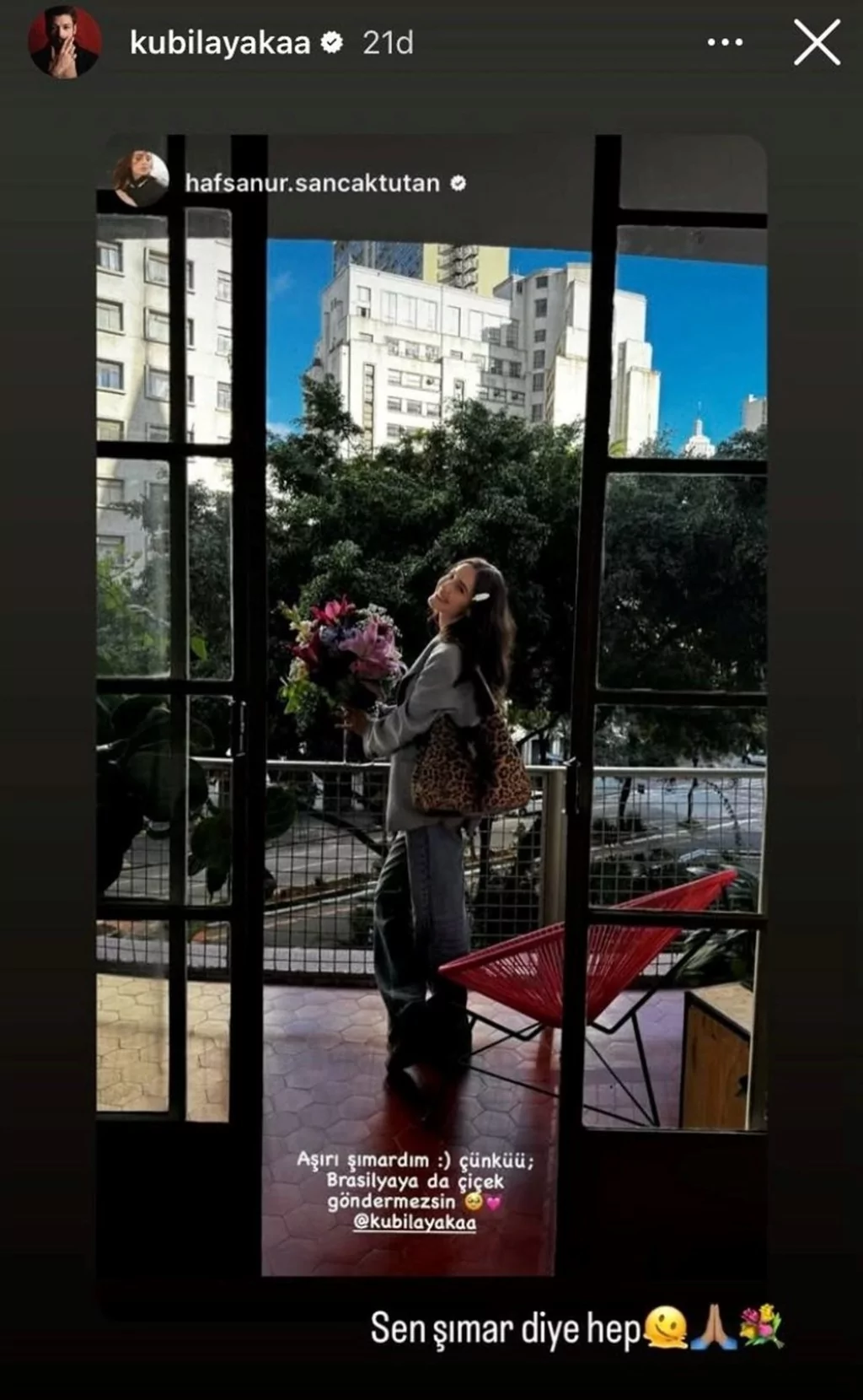 Kubilay Aka'dan sevgilisi Hafsanur Sancaktutan'a jest: Sen şımar diye