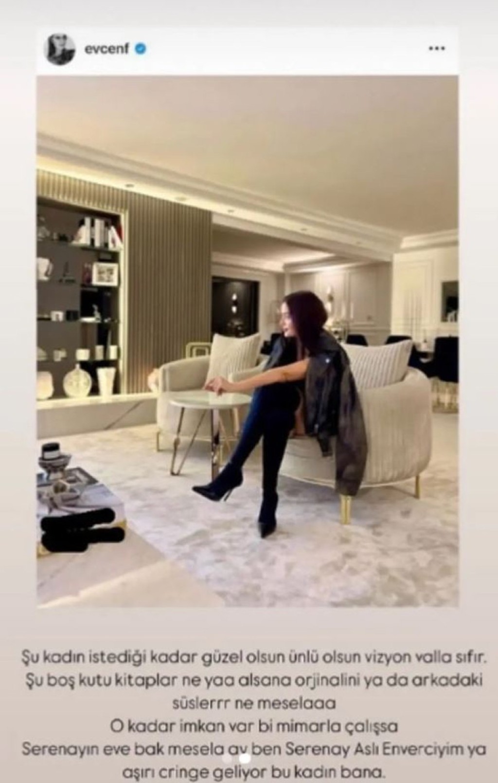 Fahriye Evcen'in lüks salonu eleştirildi: Vizyonu sıfır