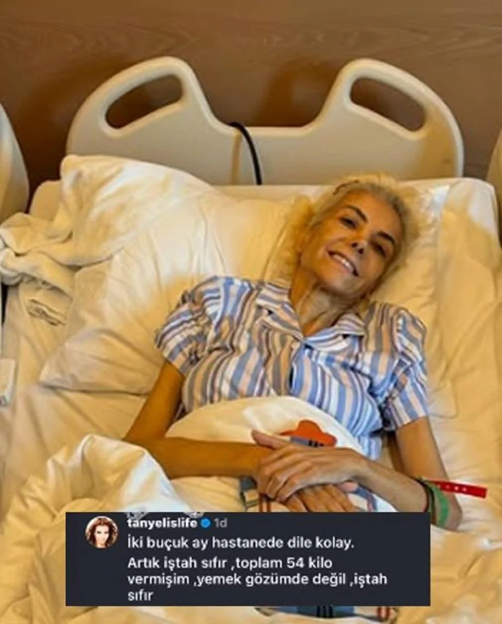 Tanyeli tedavisi devam ederken: 2,5 ayda 54 kilo verdim