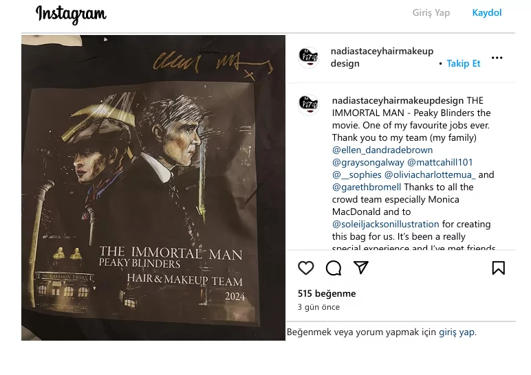 Peaky Blinders filminin çekimleri bitti