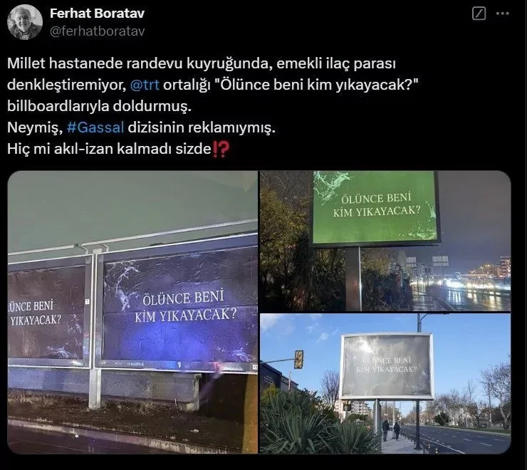 "Ölünce beni kim yıkayacak?" afişlerinin sırrı belli oldu
