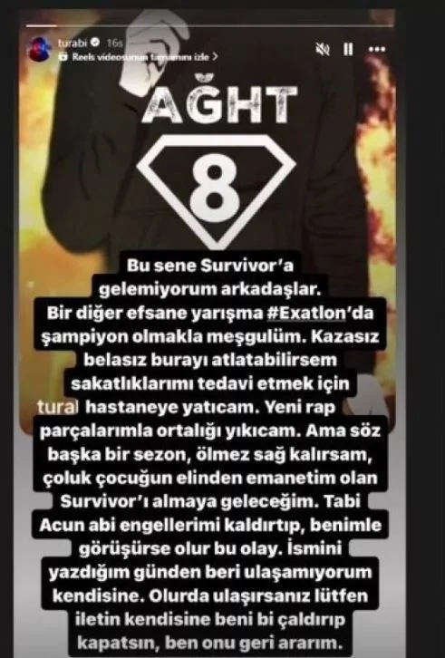 Turabi'den Acun Ilıcalı itirafı! Survivor kadrosunda neden yok?