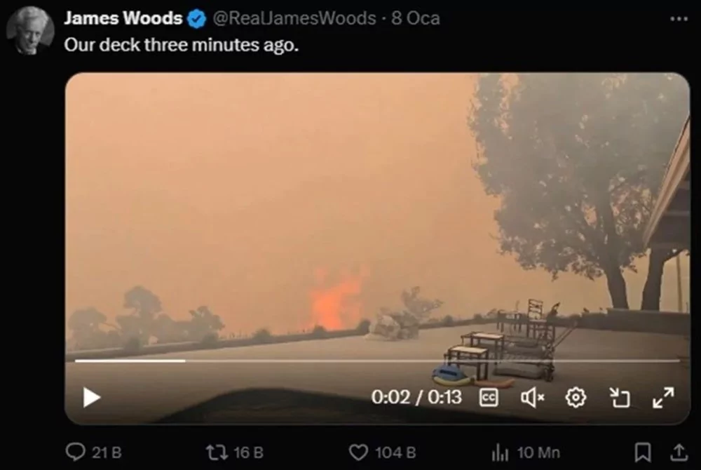 Los Angeles'taki yangında ünlülerin evi kül oldu