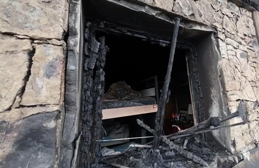 Kartalkaya'daki yangın faciasının yaşandığı otelin içi drone ile görüntülendi