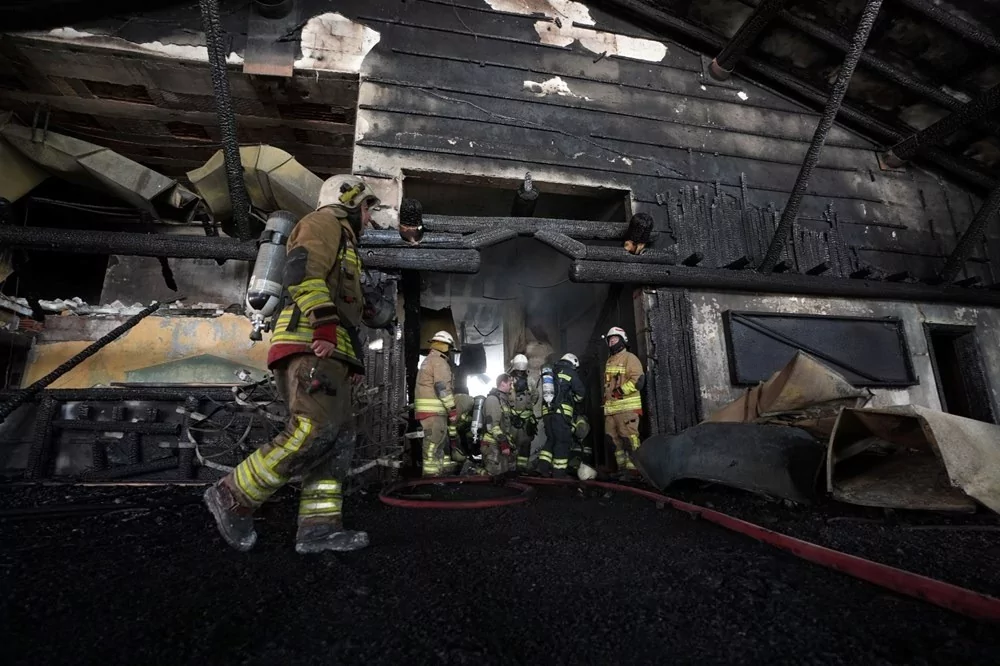 Kartalkaya'daki yangın faciasının yaşandığı otelin içi drone ile görüntülendi