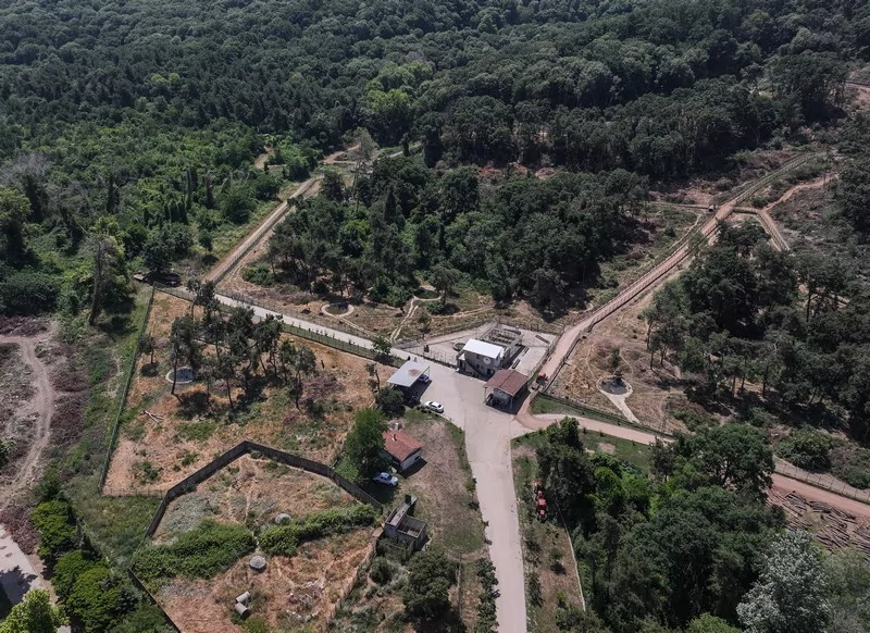 Bursa Karacabey ayı barınağının sakinleri sıcak havalarda özel gıdalarla besleniyor