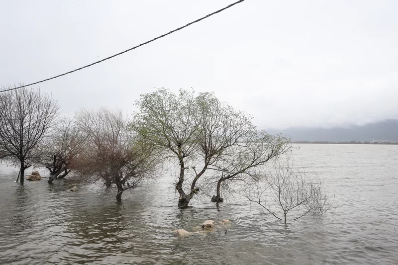 Bursa'da Uluabat Gölü'nün su seviyesi yükseldi