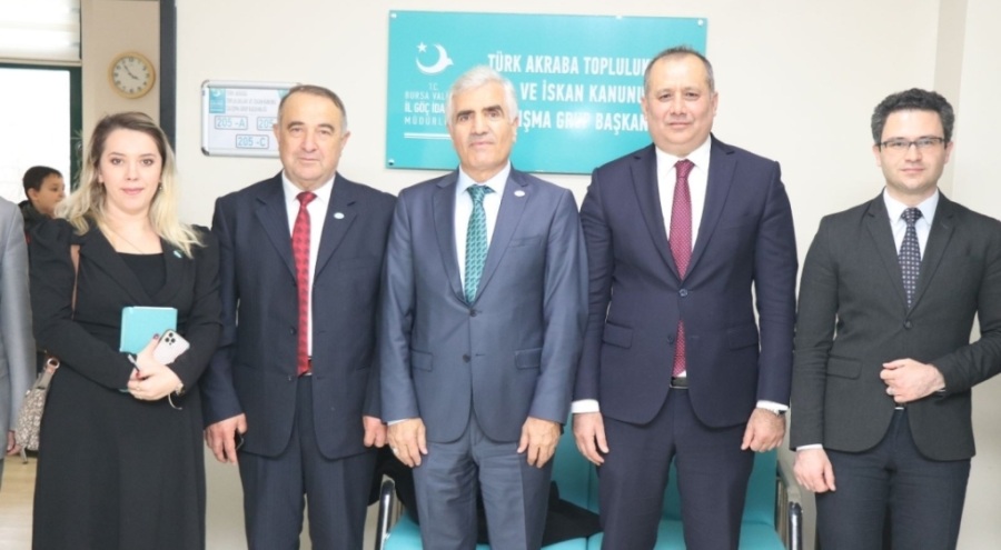 DATÜB heyetinden Bursa İl Göç İdaresi Müdürü Batu'ya ziyaret