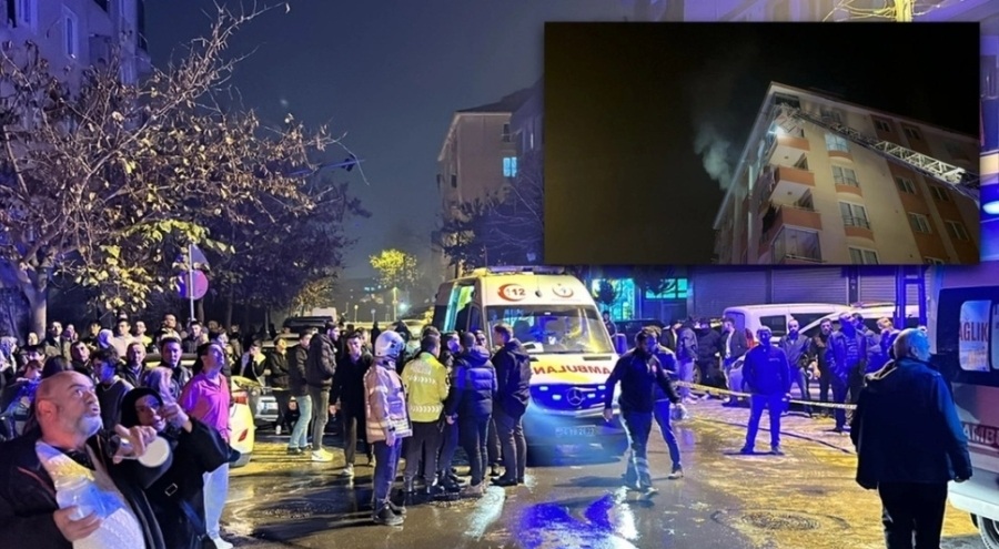 Sancaktepe'de çıkan yangında mahsur kaldılar