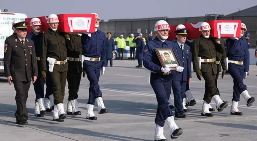 Konya'da şehit olan 2 asker için tören