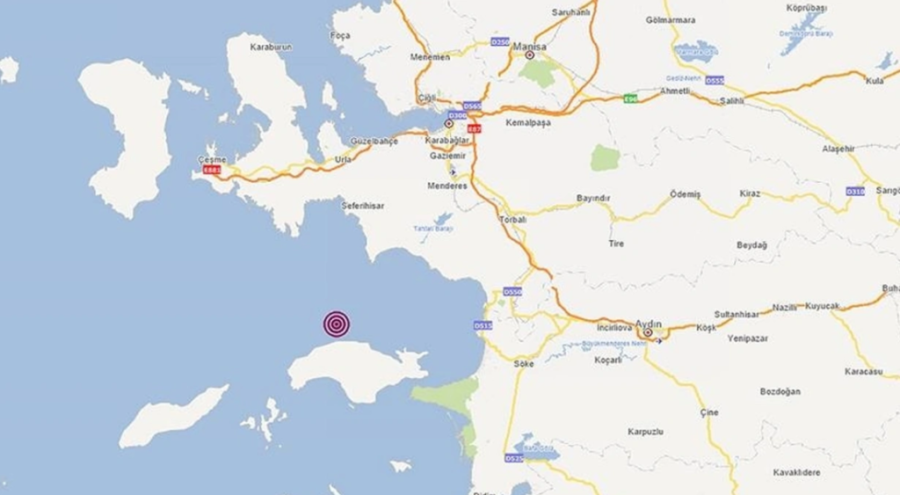 Ege'de 3.9 büyüklüğünde deprem