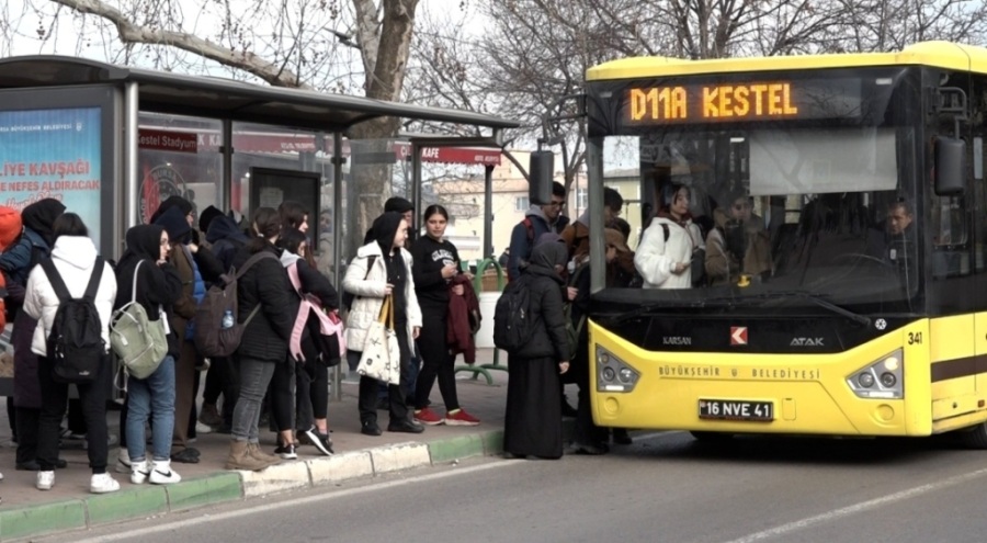 Bursa Kestel'de öğrencilere ücretsiz ulaşım