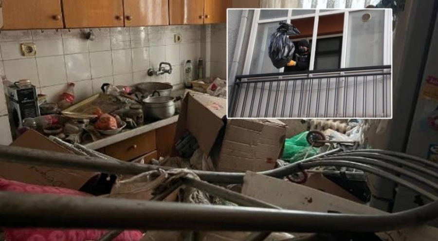 Çöp evden 40 ton çöp çıktı