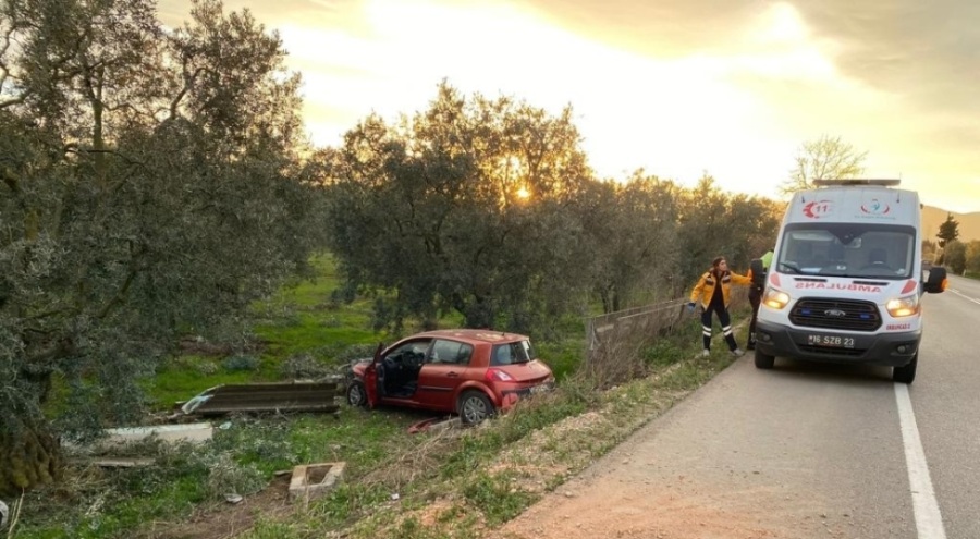 Orhangazi-İznik karayolunda kaza! Zeytin ağacına çarparak durabildi