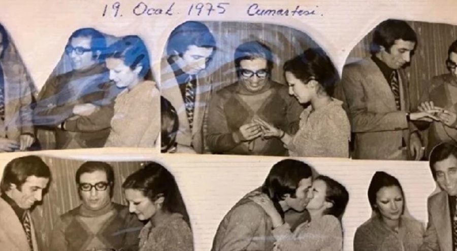 Kemal Sunal'ın eşi Gül Sunal nişan fotoğraflarını paylaşarak, hüzünlü dakikalar yaşadı