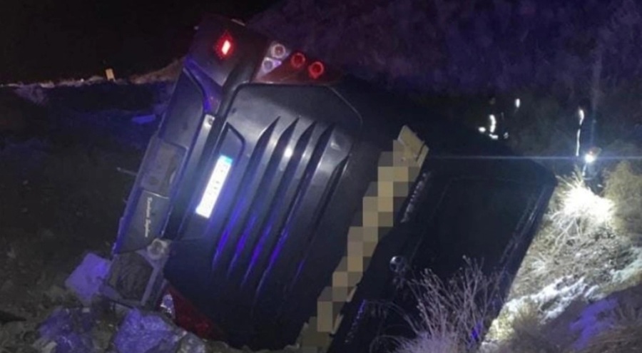 Kayseri'de yolcu otobüsü devrildi: 6 yaralı