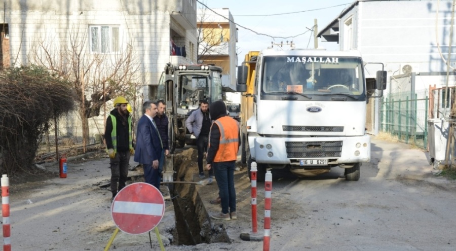 Bursa Yıldırım'da doğal gaz çalışmaları devam ediyor