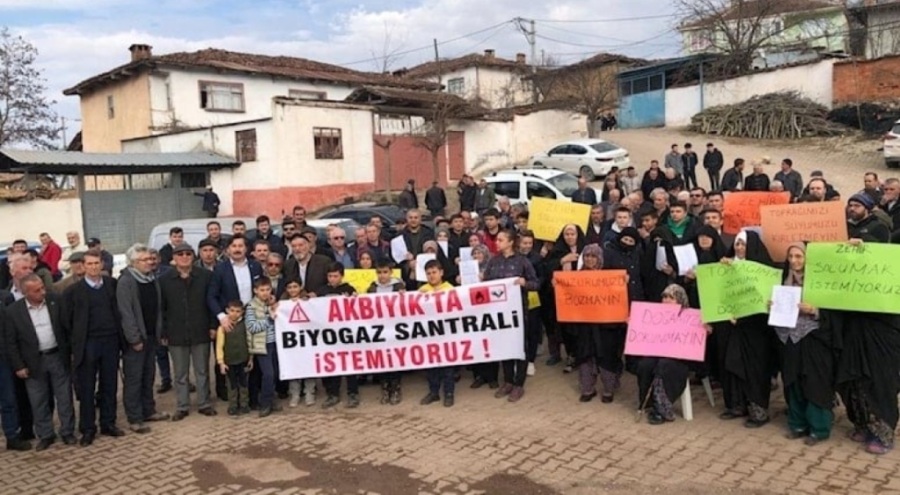 Bursa'da köylülerden biyogaz santrali eylemi
