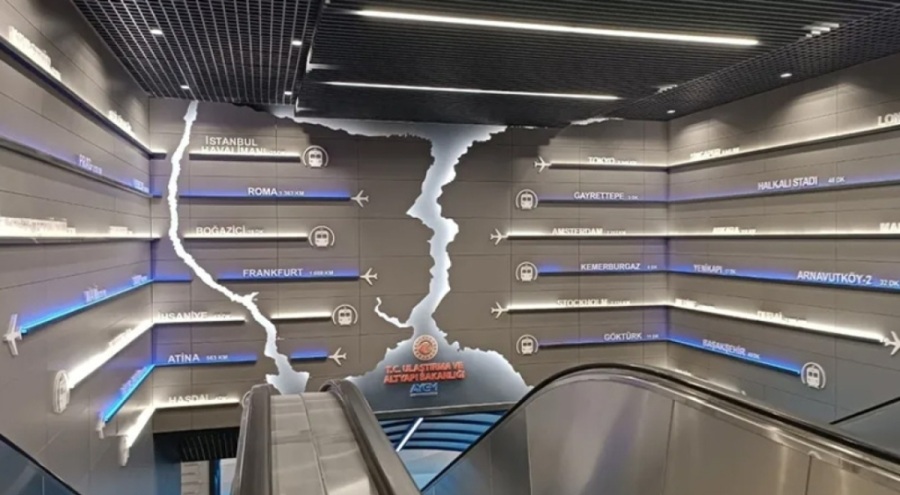 İstanbul Havalimanı Metrosu'nda 'Kanal İstanbul' detayı