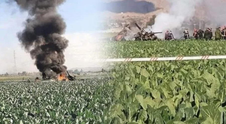 Cezayir'de askeri helikopter düştü, ölüler var