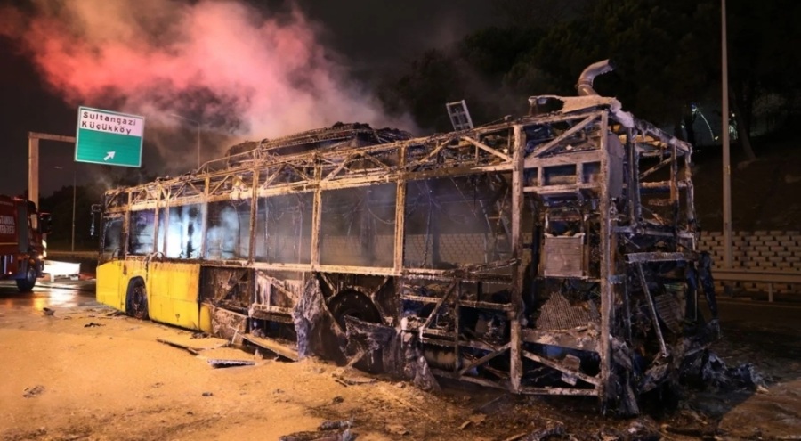 İETT otobüsü küle döndü!