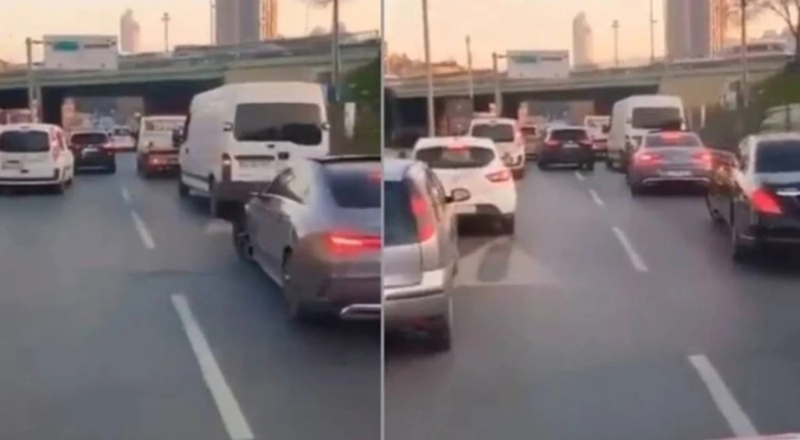 Fermuar sistemiyle ambulansa yol verdiler