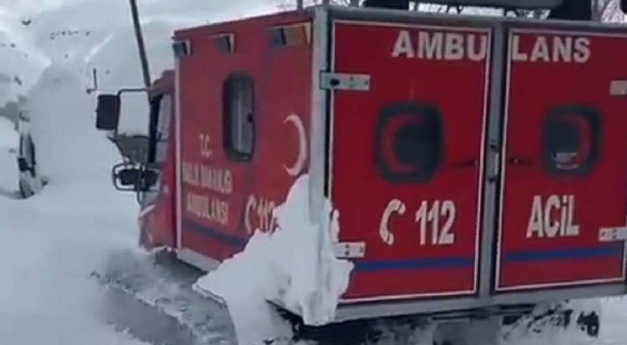 Van'daki hastaya Snowtrack ile yetiştiler