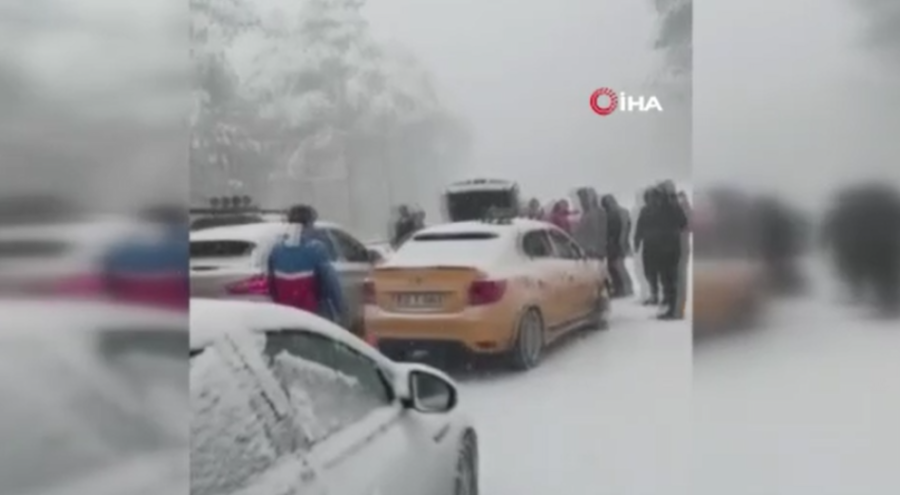 Uludağ yolu tipi nedeniyle ulaşıma kapandı
