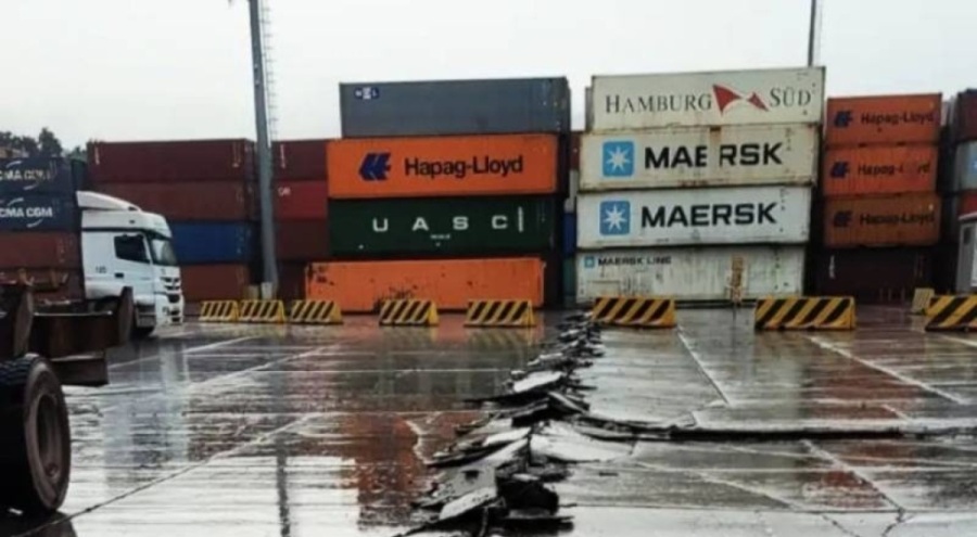 İskenderun Limanı rıhtımında deprem nedeniyle çökmeler tespit edildi