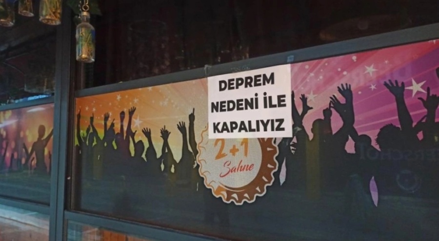 Eğlence mekanları, deprem felaketi nedeniyle kapatıldı