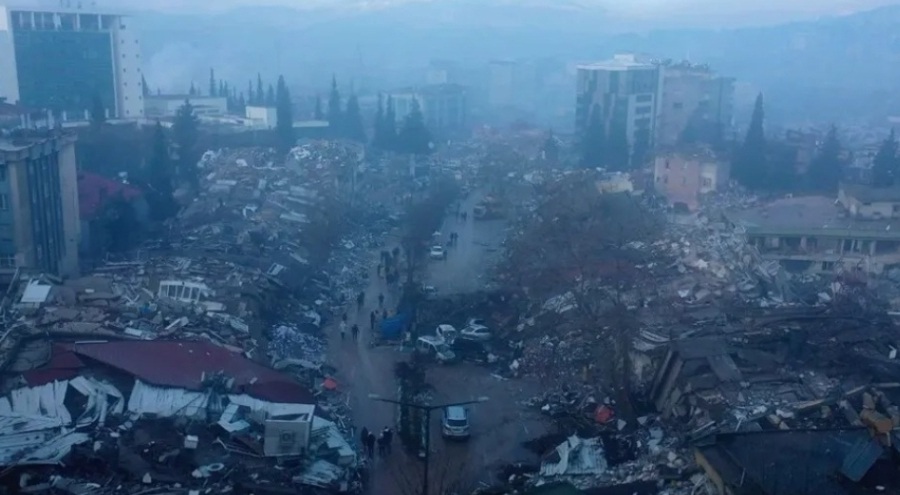 Kahramanmaraş'ta yıkımın boyutu havadan görüntülendi