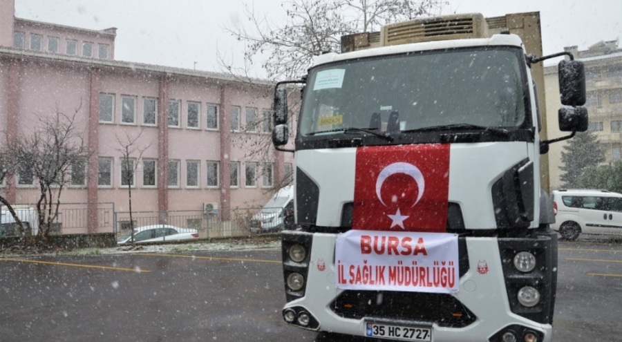 Bursa'dan deprem bölgesine tıbbi malzeme yollandı