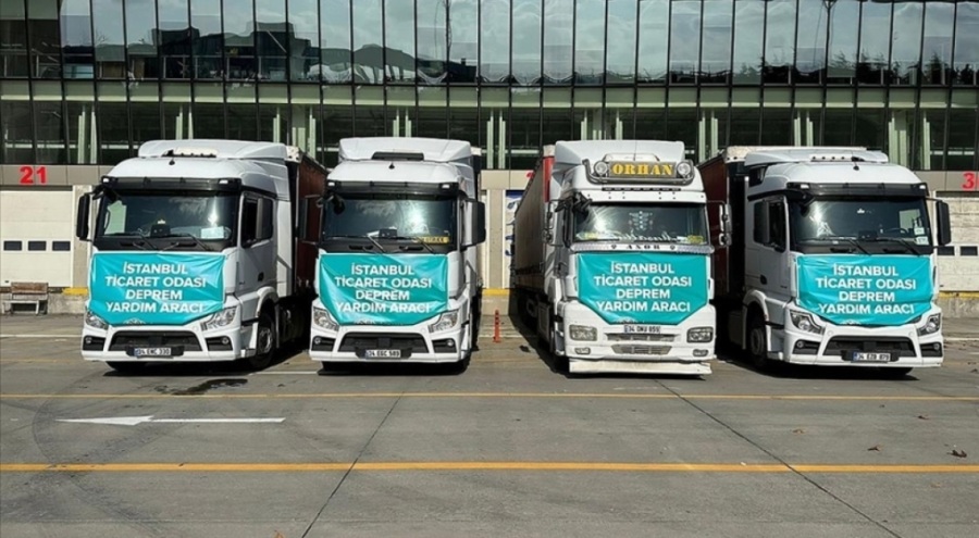 İTO acil ihtiyaç malzemelerinden oluşan 25 tırı deprem bölgesine sevk ediyor