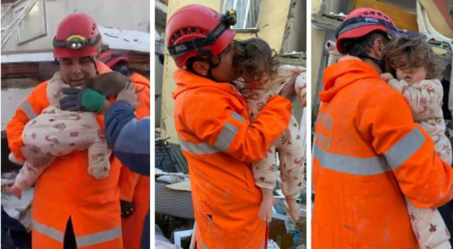 1 yaşındaki bebek enkazdan kurtarıldı