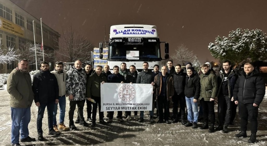 Bursa İl Milli Eğitim Müdürlüğü seyyar mutfak ekibi Hatay'a gitti