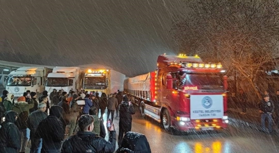 Bursa Kestel Belediyesi'nden deprem bölgesine yardım seferberliği