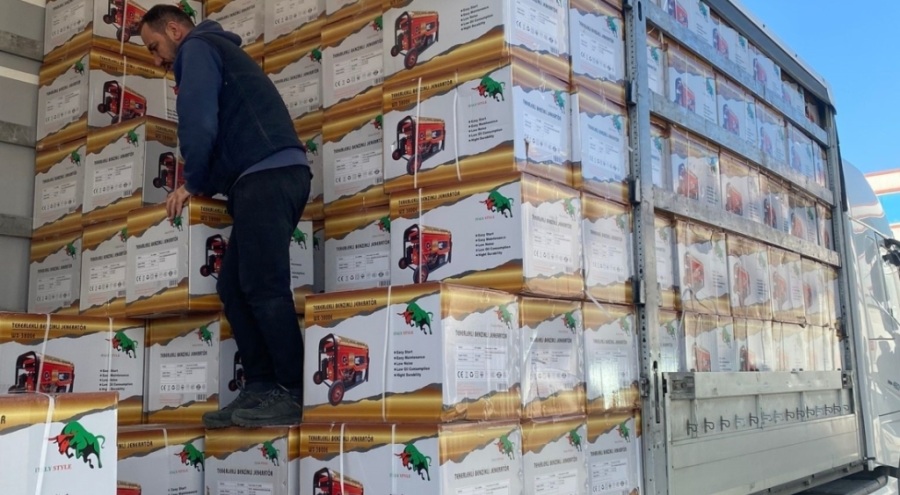 Bursa'dan deprem bölgesine 500 jeneratör ve 130 beton kırıcı yollandı