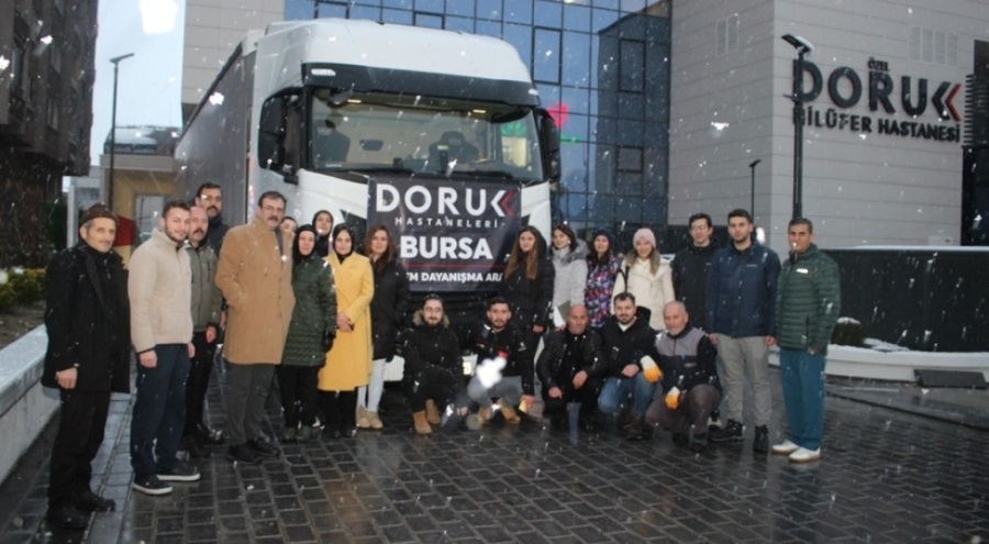 Doruk Hastaneleri&#775;'nden deprem bölgesi&#775;ne 1 tır sağlık malzemesi&#775; ve i&#775;laç desteği&#775;