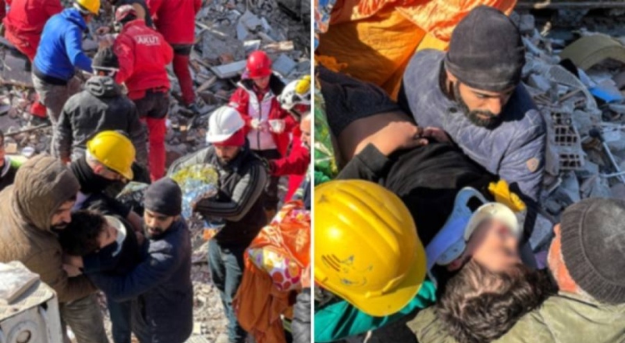 5 kişilik aile 80 saat sonra kurtarıldı