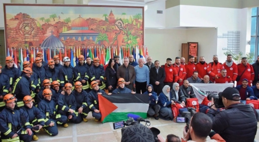 Filistin arama kurtarma ekibi Türkiye'ye geldi