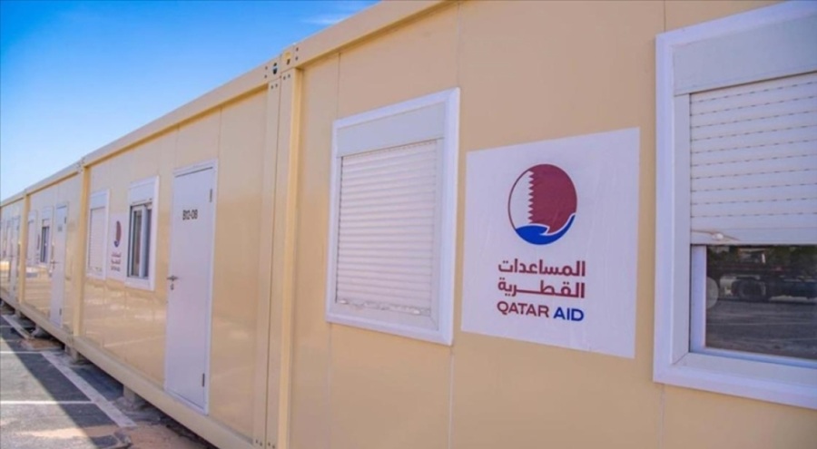 Katar'dan depremzedeler için konteyner evler Türkiye'ye gelmeye başladı