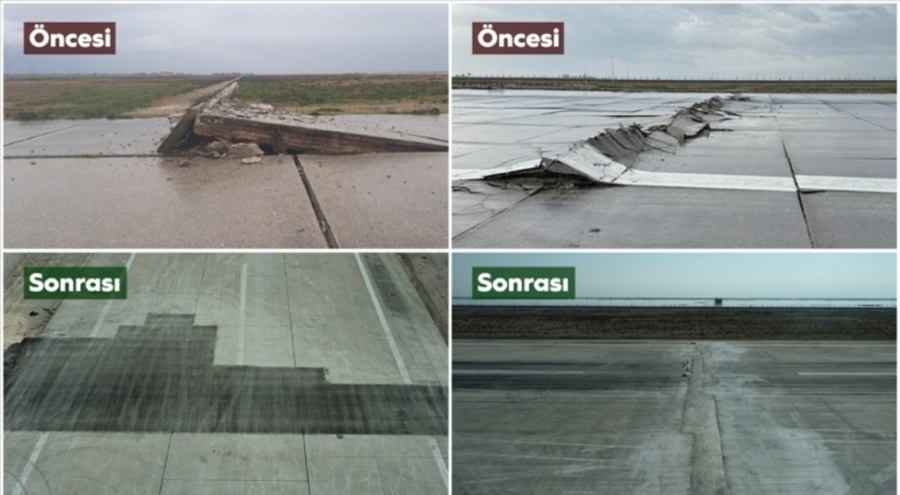 Depremden zarar gören Hatay Havalimanı hizmete açıldı