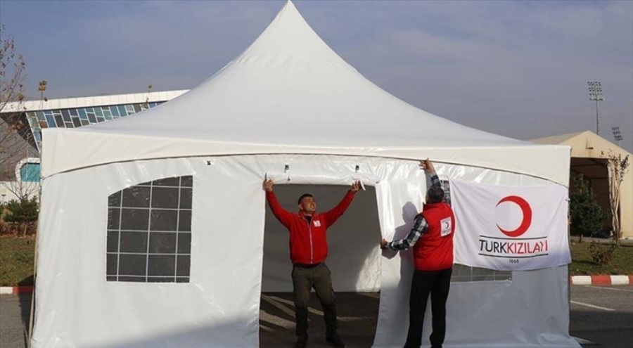 Kızılay'dan açıklama: Günde 500 çadır üretiyoruz
