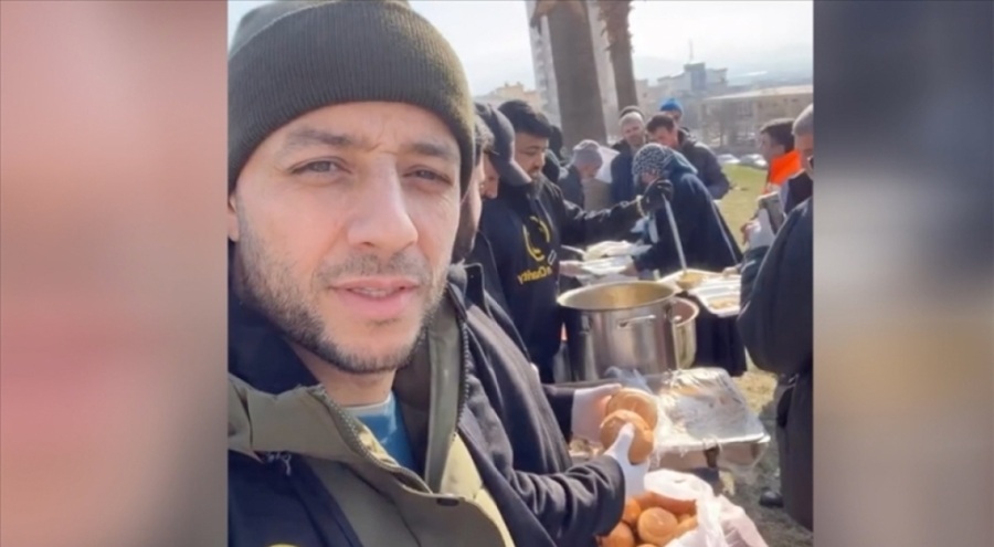 İsveçli şarkıcı Kahramanmaraş'ta yardım faaliyetlerine katıldı